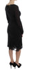 Black Silk Stretch Sheath Dress