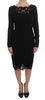 Black Silk Stretch Sheath Dress