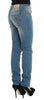 Blue Wash Cotton Blend Slim Fit Jeans