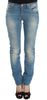 Blue Wash Cotton Blend Slim Fit Jeans