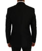 Black Blue MARTINI Silk Blazer Jacket