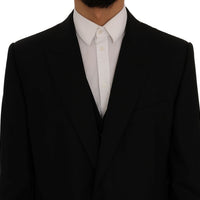 Black Wool Slim Fit 3 Piece Suit