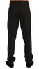 Gray Striped Wool Stretch Formal Pants