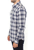 Blue Checkered Cotton Casual Shirt Top