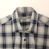 Blue Checkered Cotton Casual Shirt Top