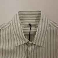 White Black Striped Regular Fit Casual Shirt