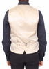 Beige Cotton Silk Blend Dress Vest Blazer