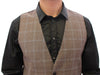 Brown Wool Single Breasted Vest Gilet