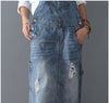 Bib Midi Jean Dress with Suspenders