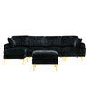 Coolmore Black Sectional  Sofa