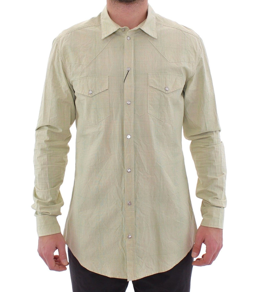 Green Yellow Checkered SICILIA Casual Shirt