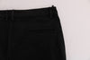 Black Slim Fit Cotton Stretch Pants