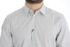 White Blue Striped GOLD Slim Fit Shirt