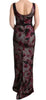 Roses Silk Stretch Sheath Long Dress