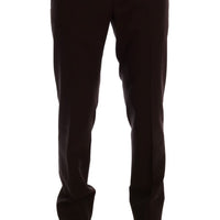 Purple Wool Stretch Formal Pants