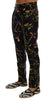 Black Bird Tree Print Silk Pants