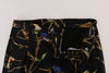 Black Bird Tree Print Silk Pants