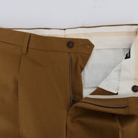 Brown Stretch Cotton Pants