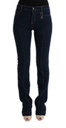 Blue Cotton Bootcut Flared Jeans