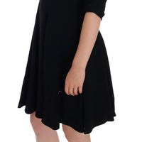 Black Viscose Shift Dress