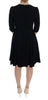 Black Viscose Shift Dress