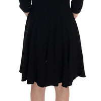 Black Viscose Shift Dress