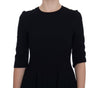 Black Viscose Shift Dress