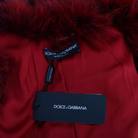 Red Coyote Fur Sleeveless Coat Jacket