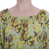 Yellow Floral Transparent Blouse