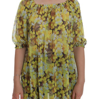 Yellow Floral Transparent Blouse