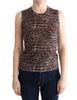 Multicolor Print Knit Top Wool T-shirt