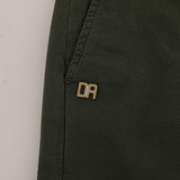 Green Cotton Stretch Slim Fit Chinos