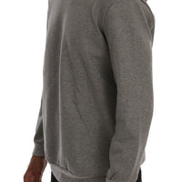 Gray Pullover Hodded Cotton Sweater