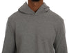 Gray Pullover Hodded Cotton Sweater