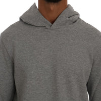 Gray Pullover Hodded Cotton Sweater