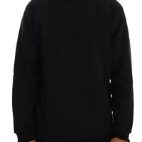 Black Crewneck Cotton Sweater