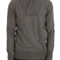 Gray Cotton Pullover Sweater