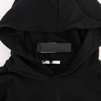 Black Gym Casual Hooded Cotton Sweater