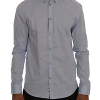 Blue Casual Cotton Regular Fit Shirt