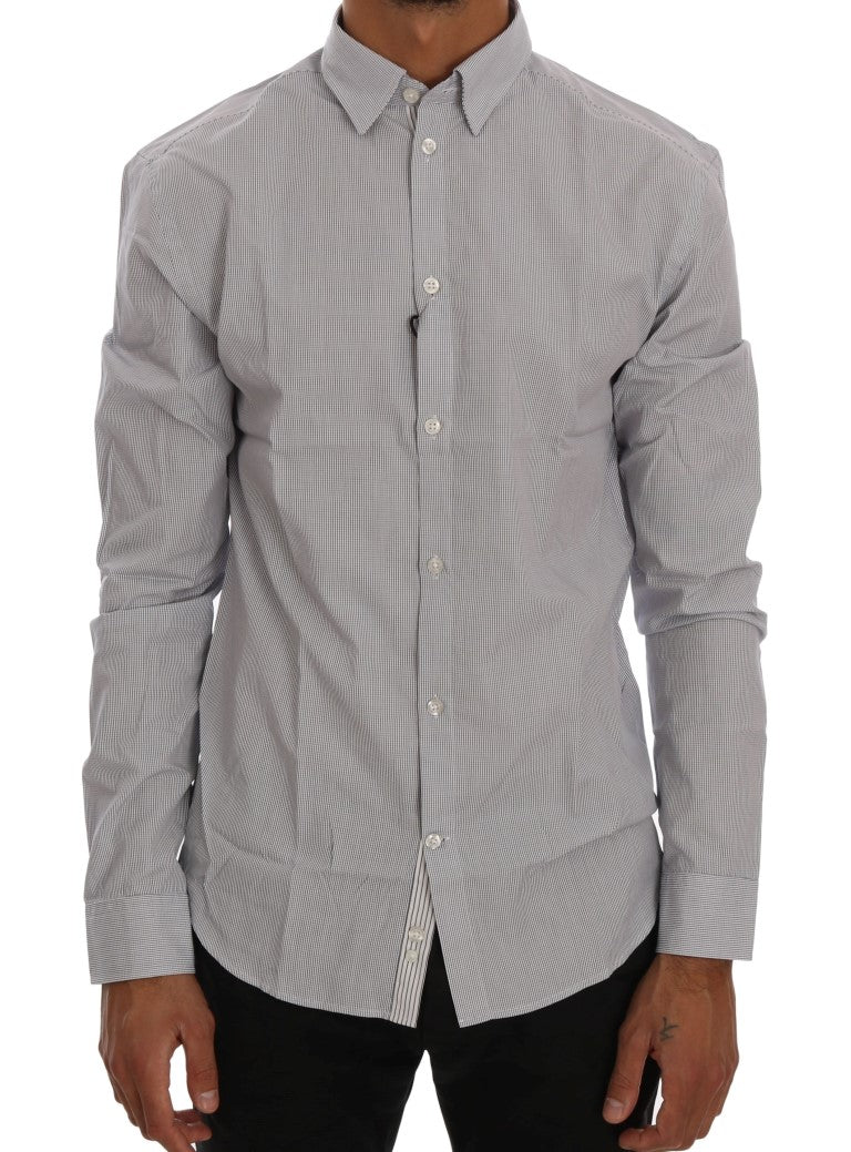 White Blue Check Casual Cotton Regular Fit Shirt