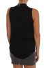 Black Sleeveless Viscose Blouse Top