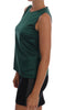 Green Silk Stretch Tank Top