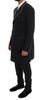 Black Wool Stretch 3 Piece Two Button Suit