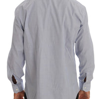 Blue Striped Slim Fit Dress Shirt