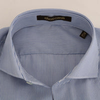 Blue Striped Slim Fit Dress Shirt