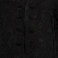 Black Silk Floral Brocade Vest