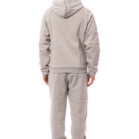 Gray Cotton Hooded Sweatsuit