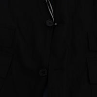 Black Cotton Slim Fit Blazer Jacket