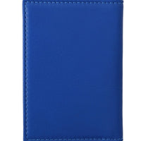 Blue Leather Bifold Wallet