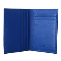 Blue Leather Bifold Wallet